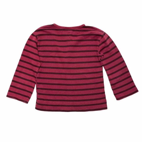 ZARA Maroon Striped Wide Sleeve Sweatshirt - Picture 3 of 3